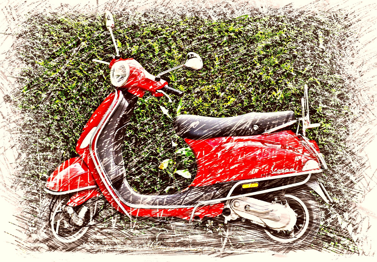 Image - vespa roller motor scooter cult