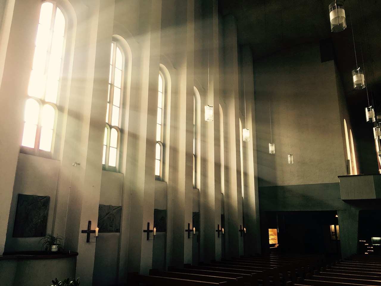 Image - church candles incense cross sun