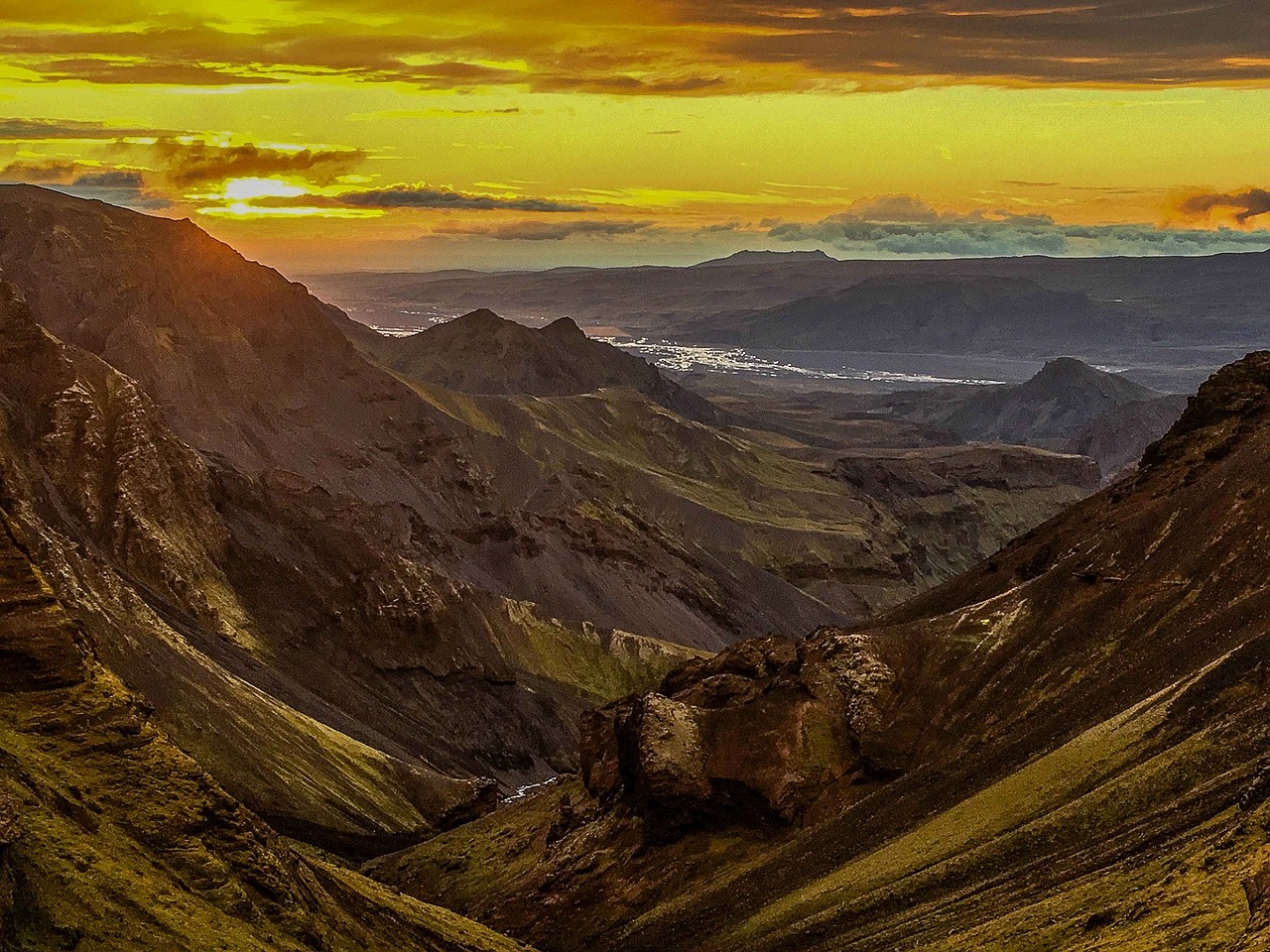 Image - landscape scenic sunset sky clouds