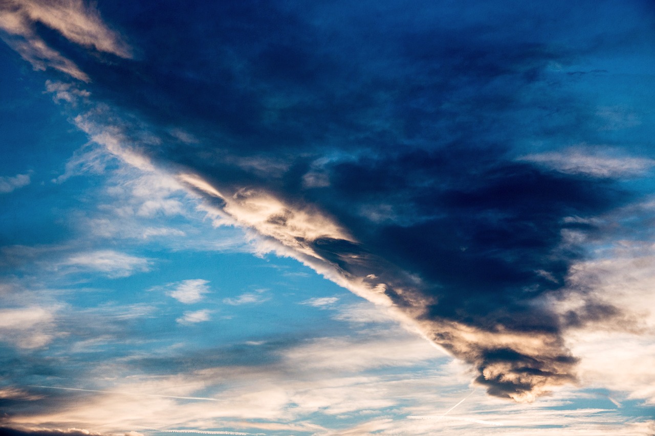 Image - the sky clouds storm dark blue