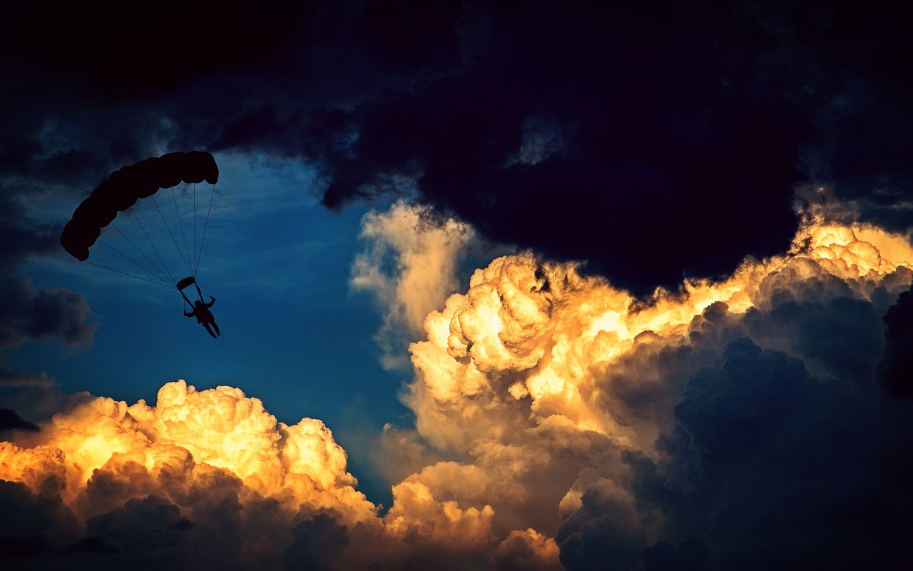 Image - parachute parachutist paraglider