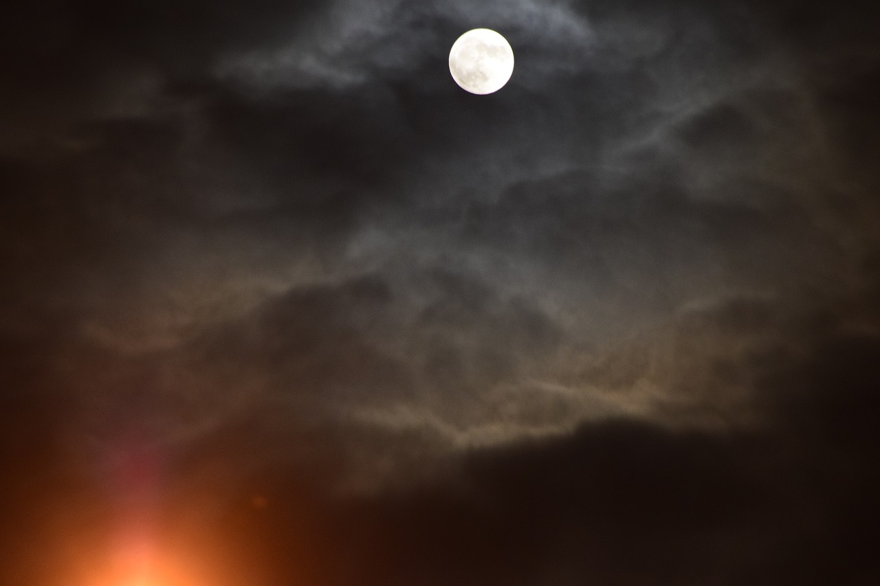 Image - moon full moon sky cloudiness dark