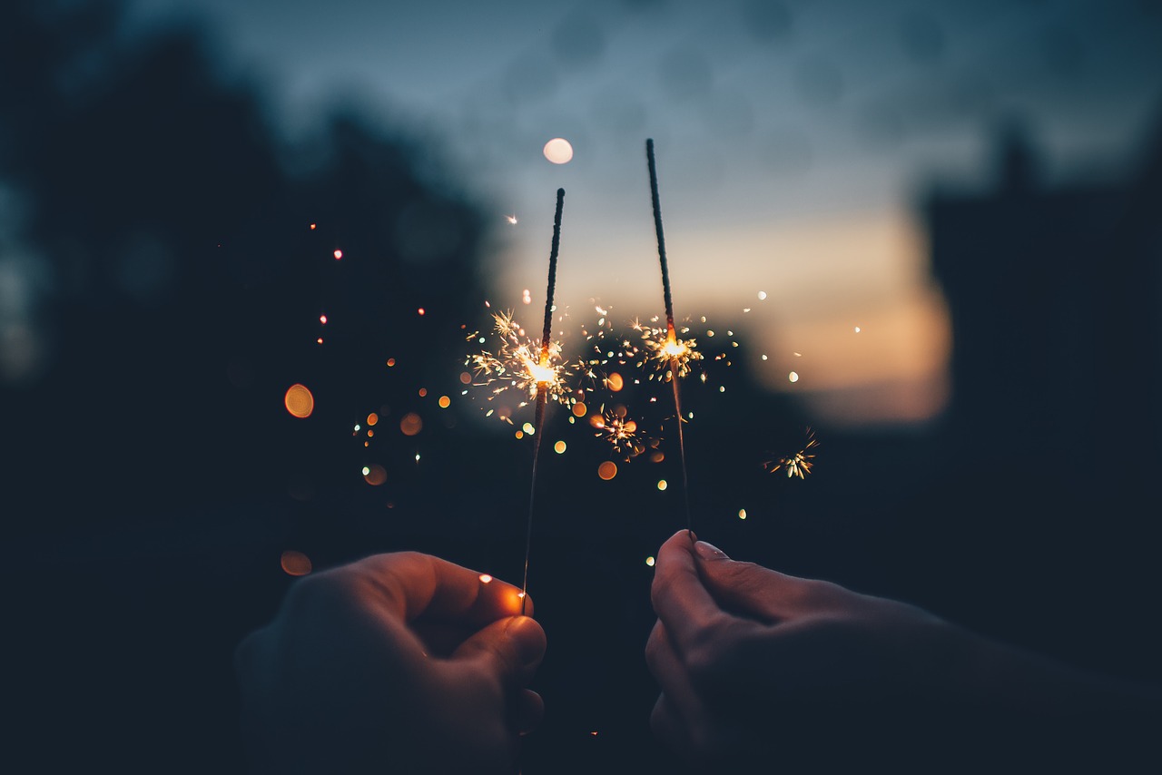 Image - dark fireworks hands lights macro