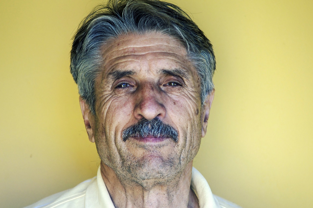 Image - elderly face hair man mustache