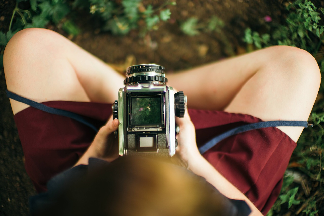 Image - analog camera camera girl hipster