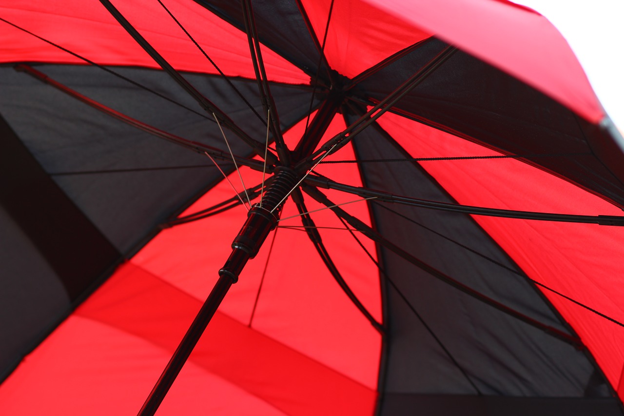 Image - abstract black red umbrella