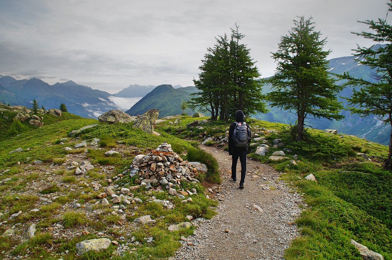 Image - adventure grass hike landscape