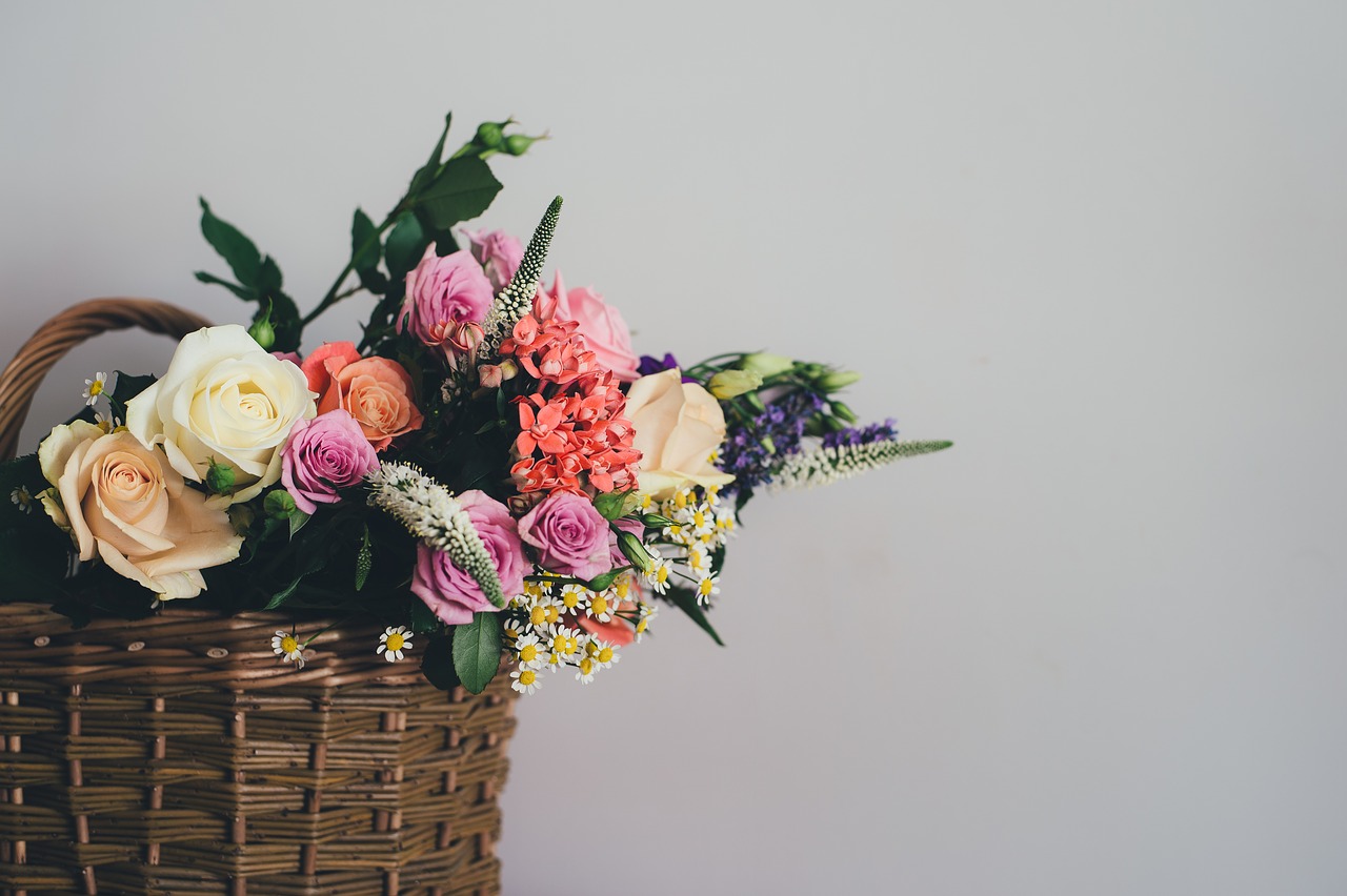 Image - basket bloom blossom bouquet