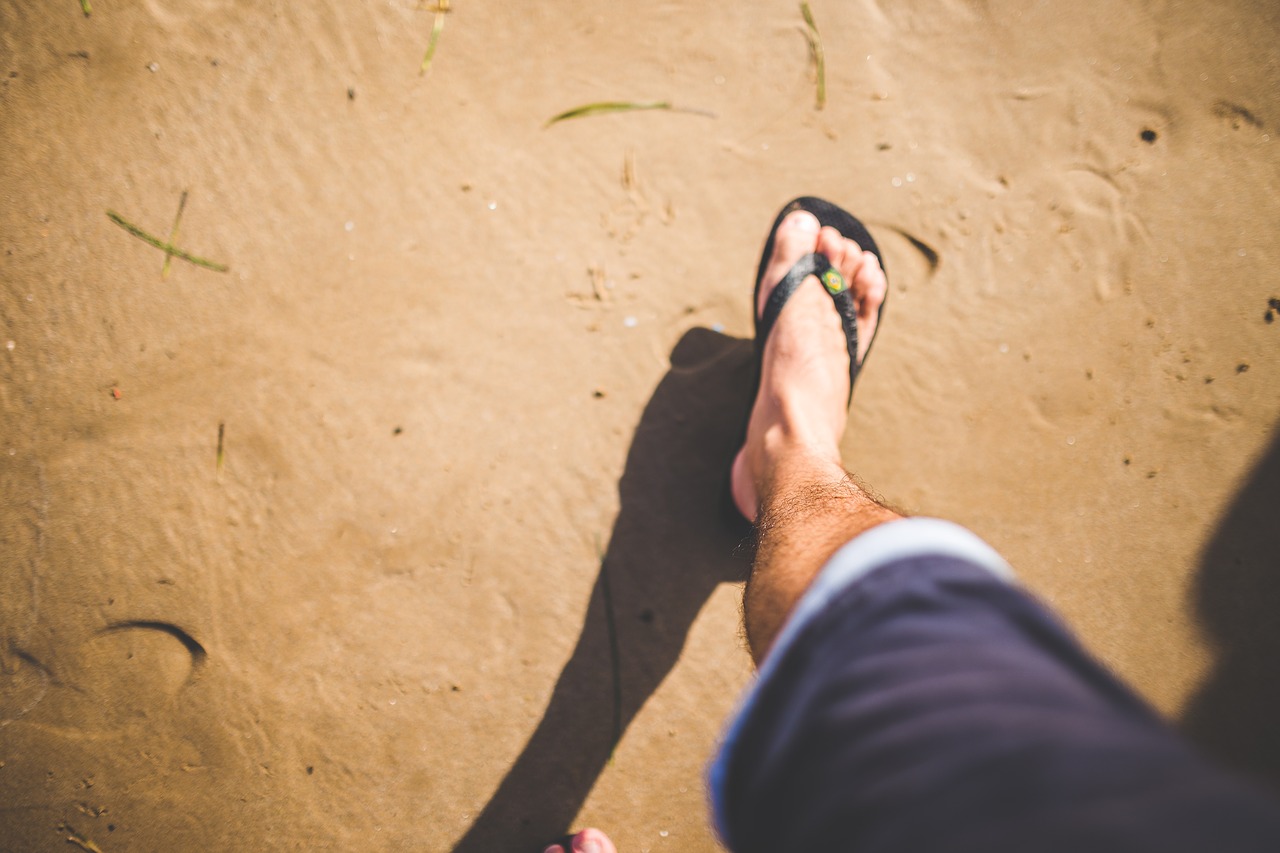 Image - adult beach daylight foot leg