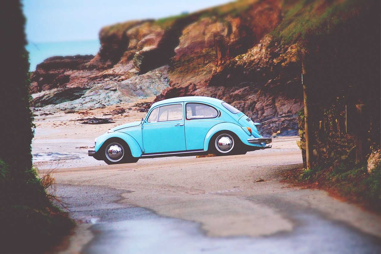 Image - beach beetle car nature road sea