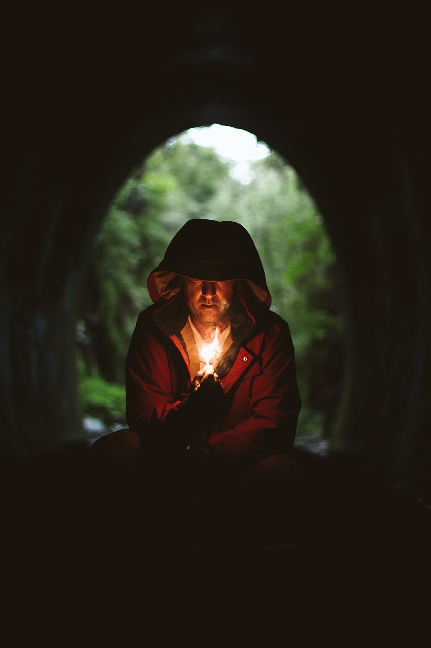 Image - fire flame heat light man