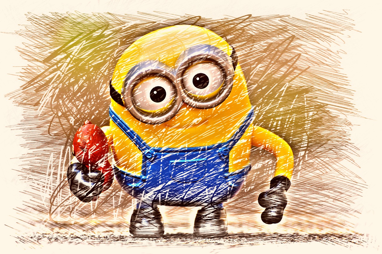 Image - minion yellow funny figure drawing