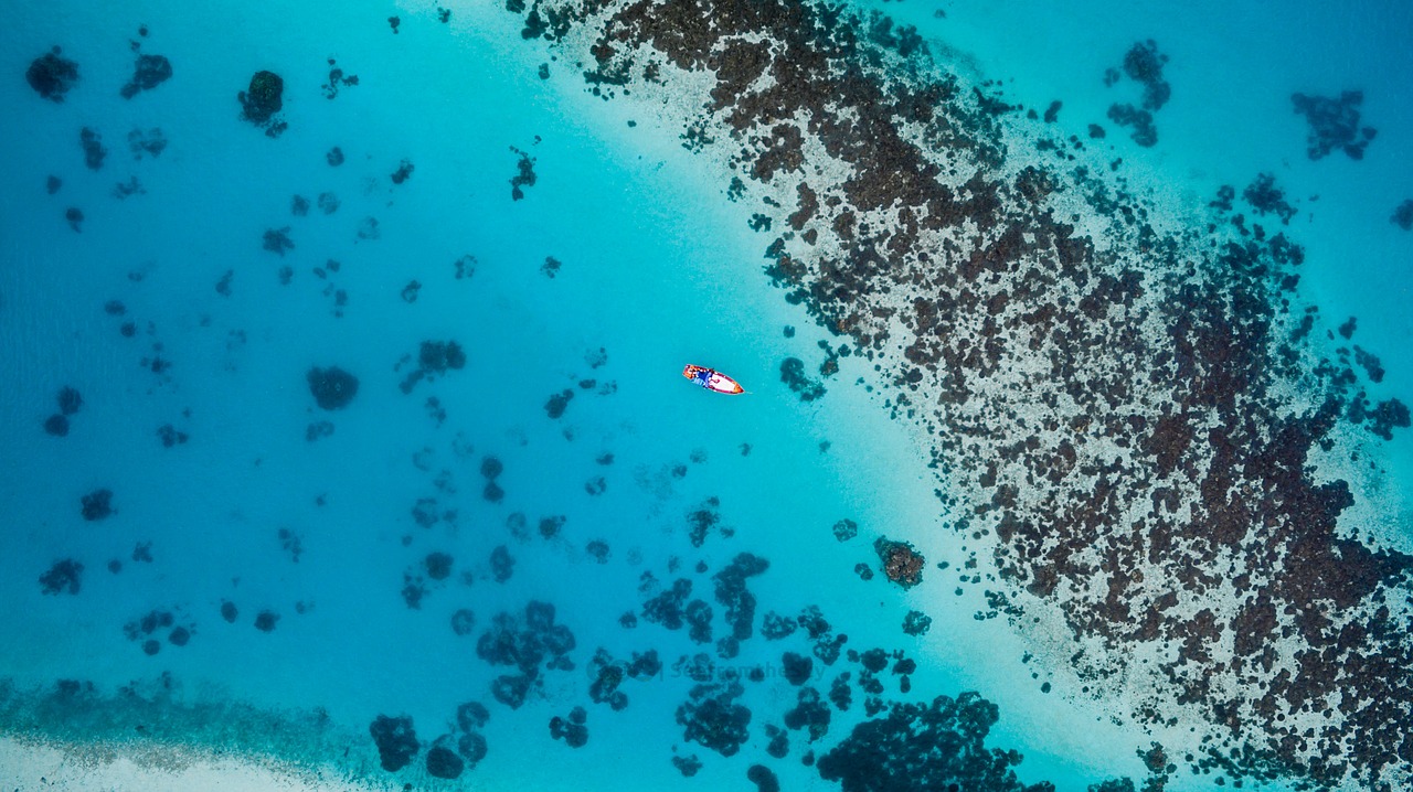 Image - beach boat high angle shot island