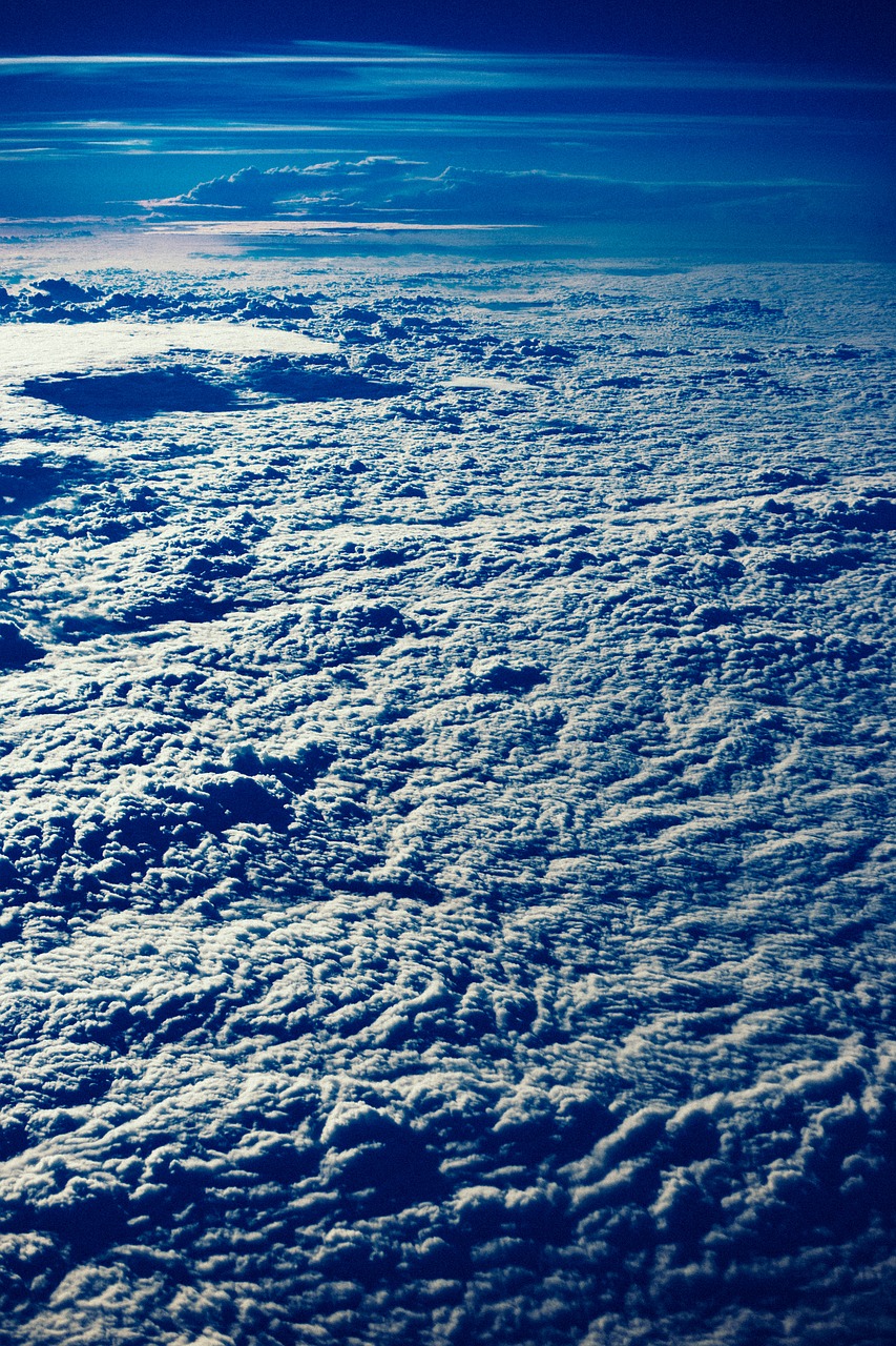 Image - clouds cloudy flying sea of clouds