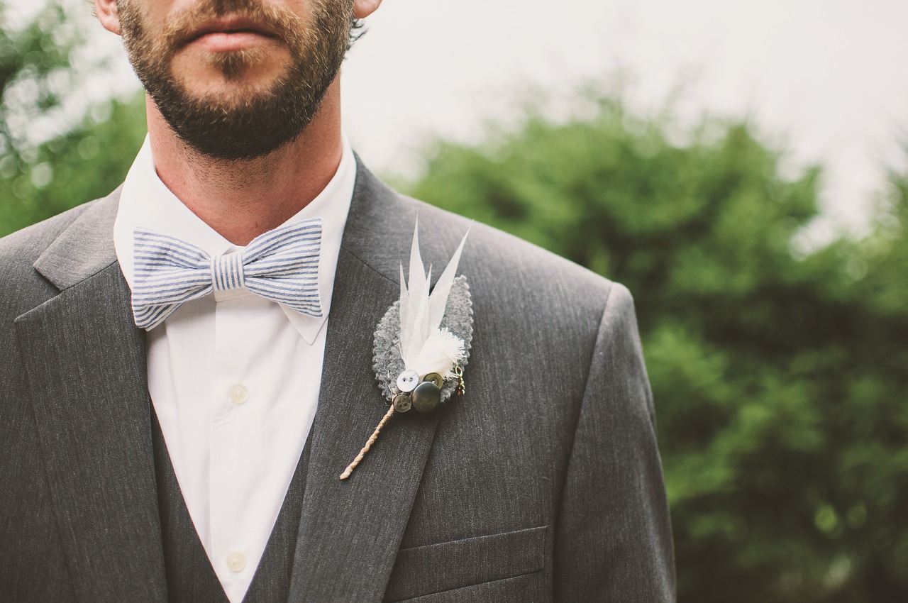 Image - beard bow tie brooch fashion