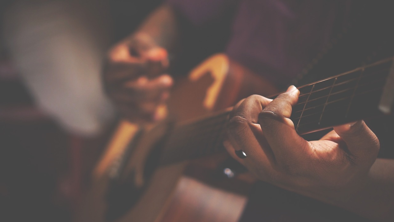 Image - blur guitar hands music