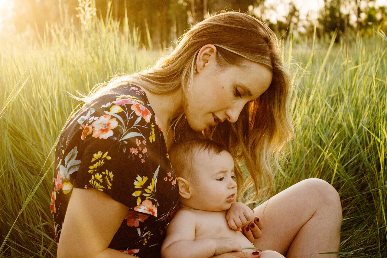 Image - baby child field girl grass happy