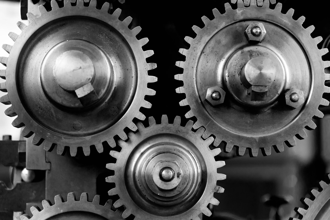 Image - close up cogs gears machine