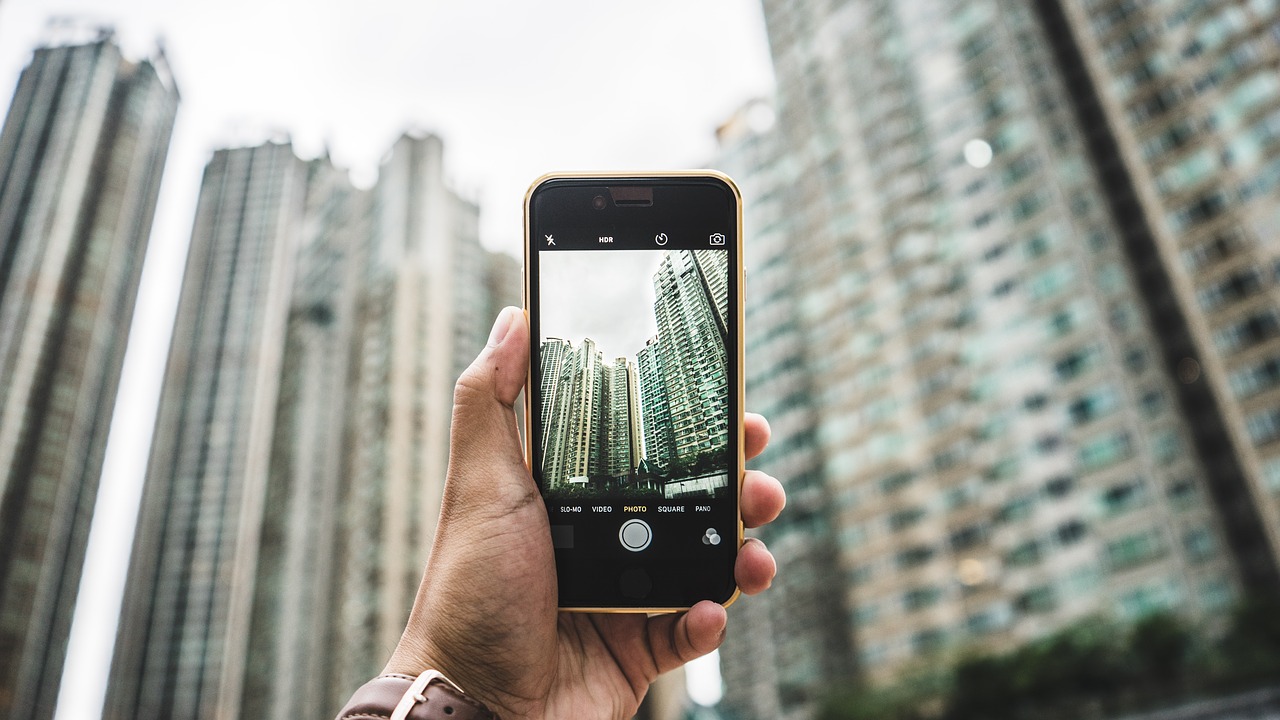 Image - apple device blur buildings capture
