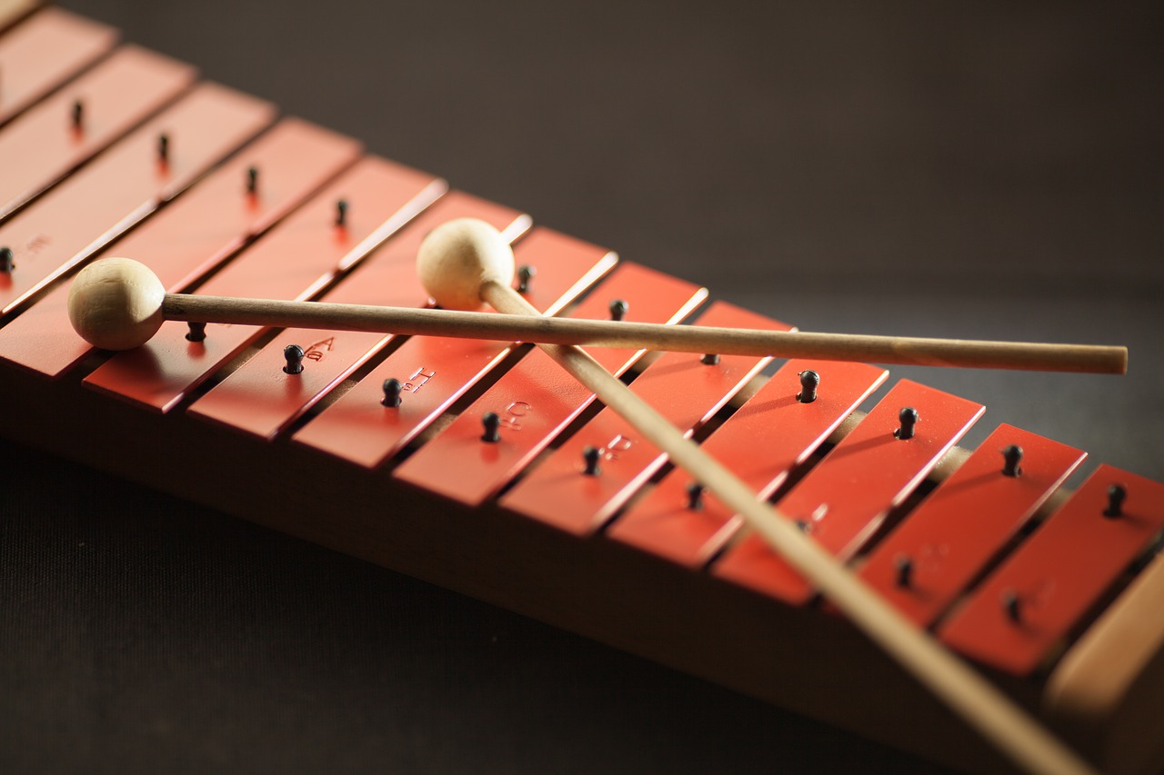Image - close up color instrument mallets