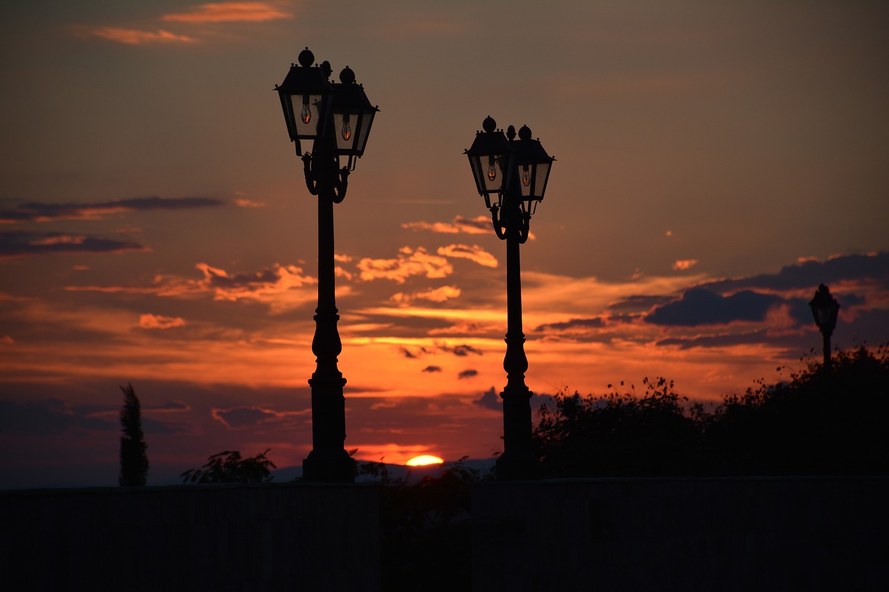 Image - beautiful clouds lamps sky sun