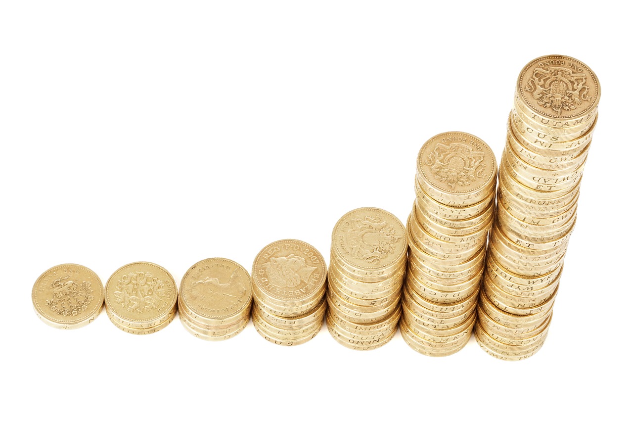 Image - money coins stack wealth finance