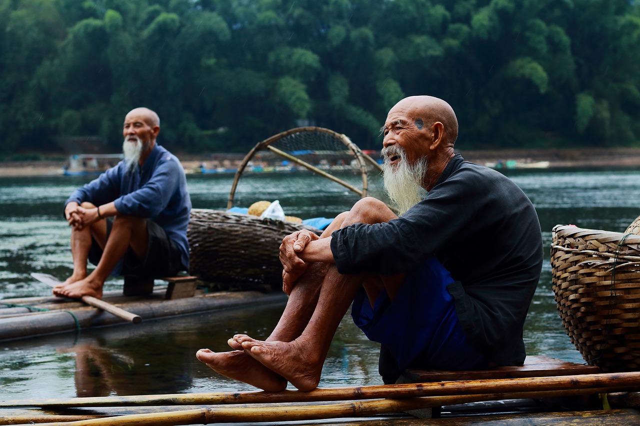 Image - fisherman nature guilin river