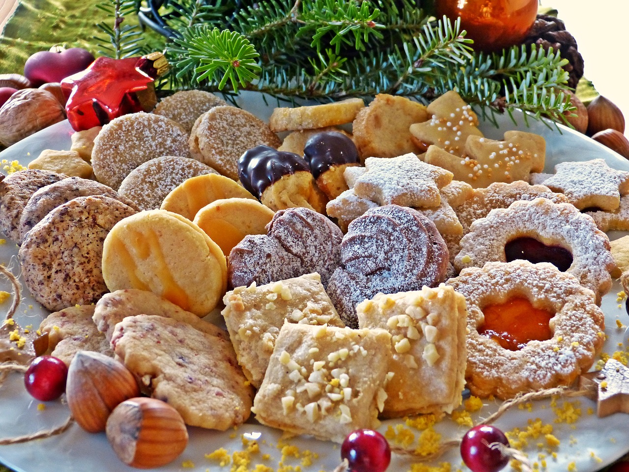 Image - cookie christmas advent plate