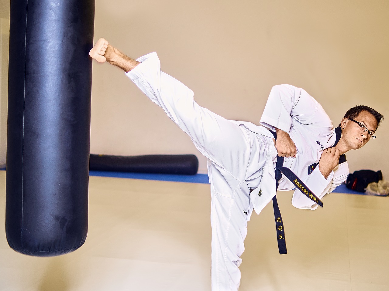 Image - taekwondo fight box kick leg