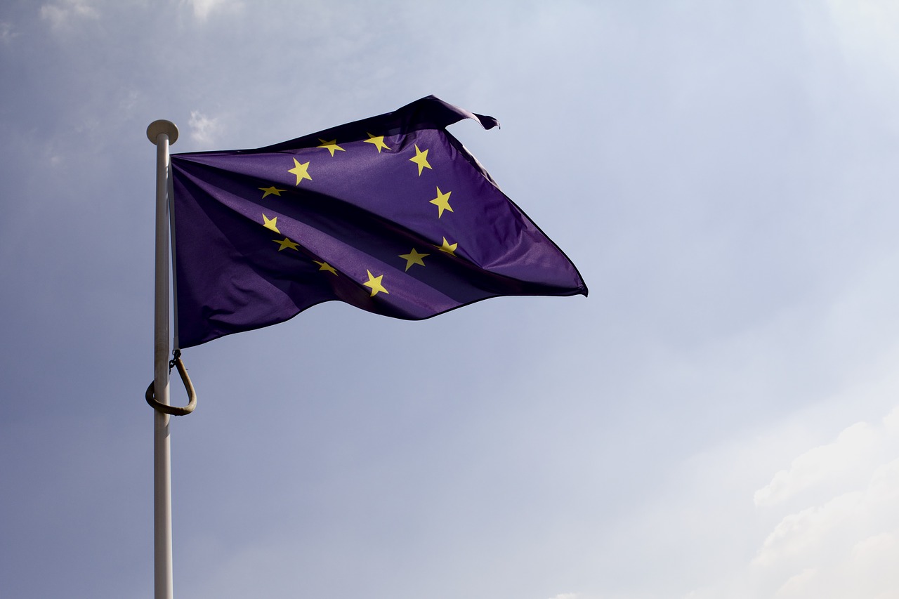 Image - blue blue sky european flag flag