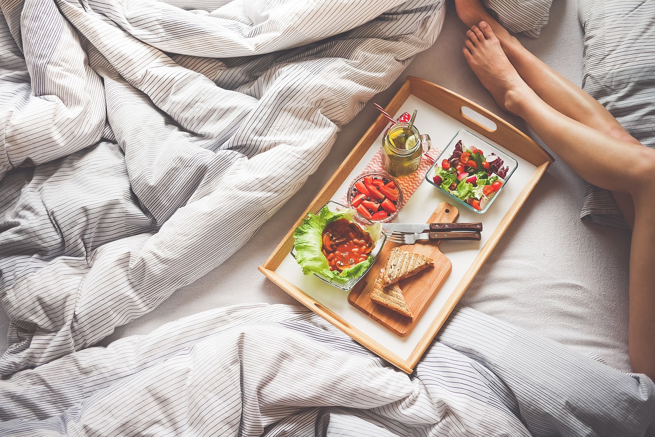 Image - adult bed bread chopping board