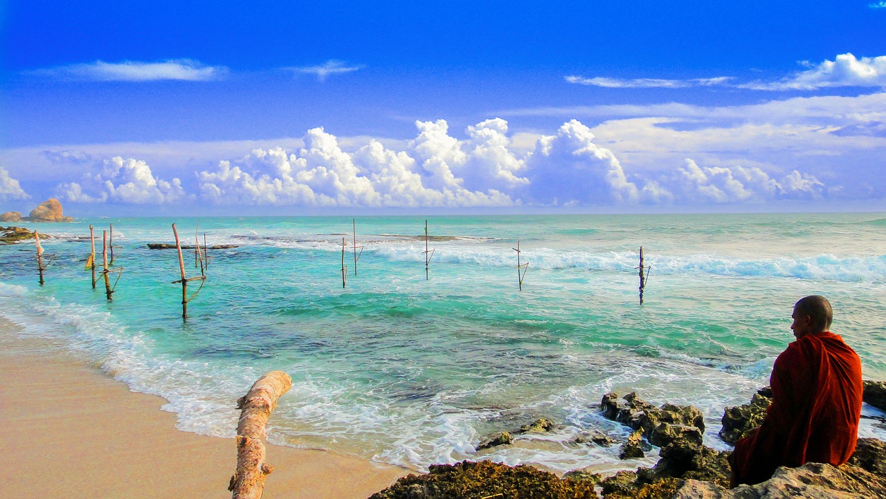 Image - theravada buddhism monk beside beach