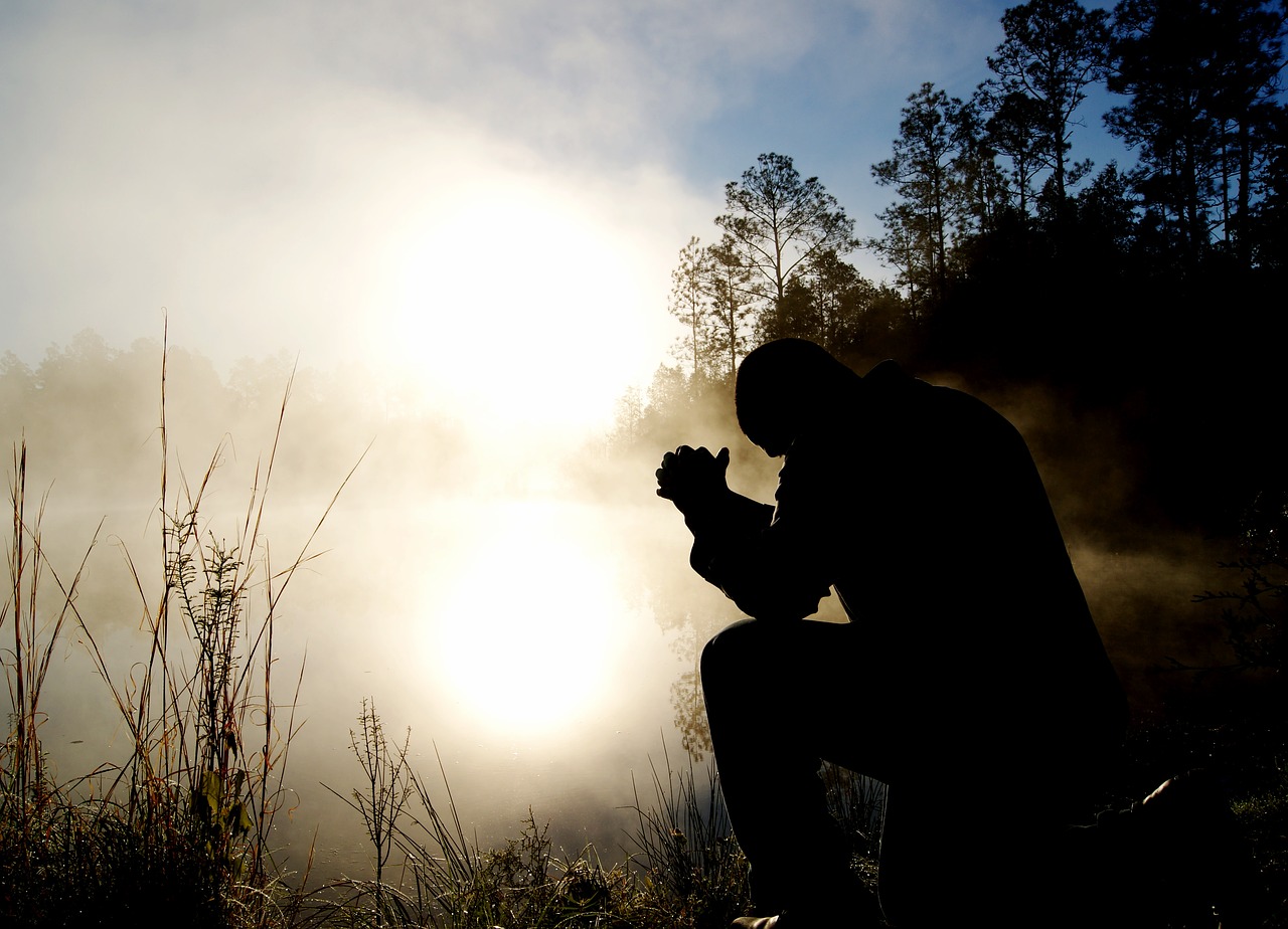 Image - dawn dusk fog landscape man mist