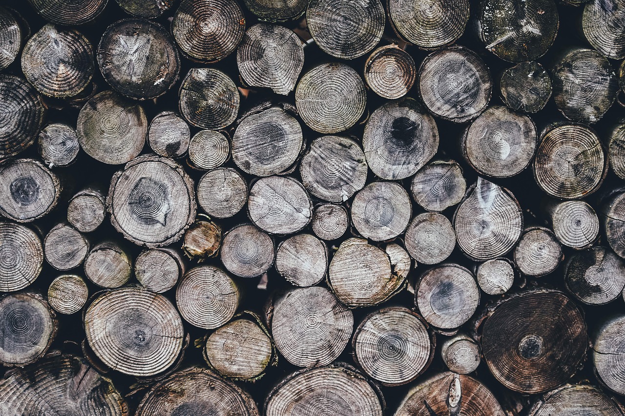 Image - logs pattern pile wood