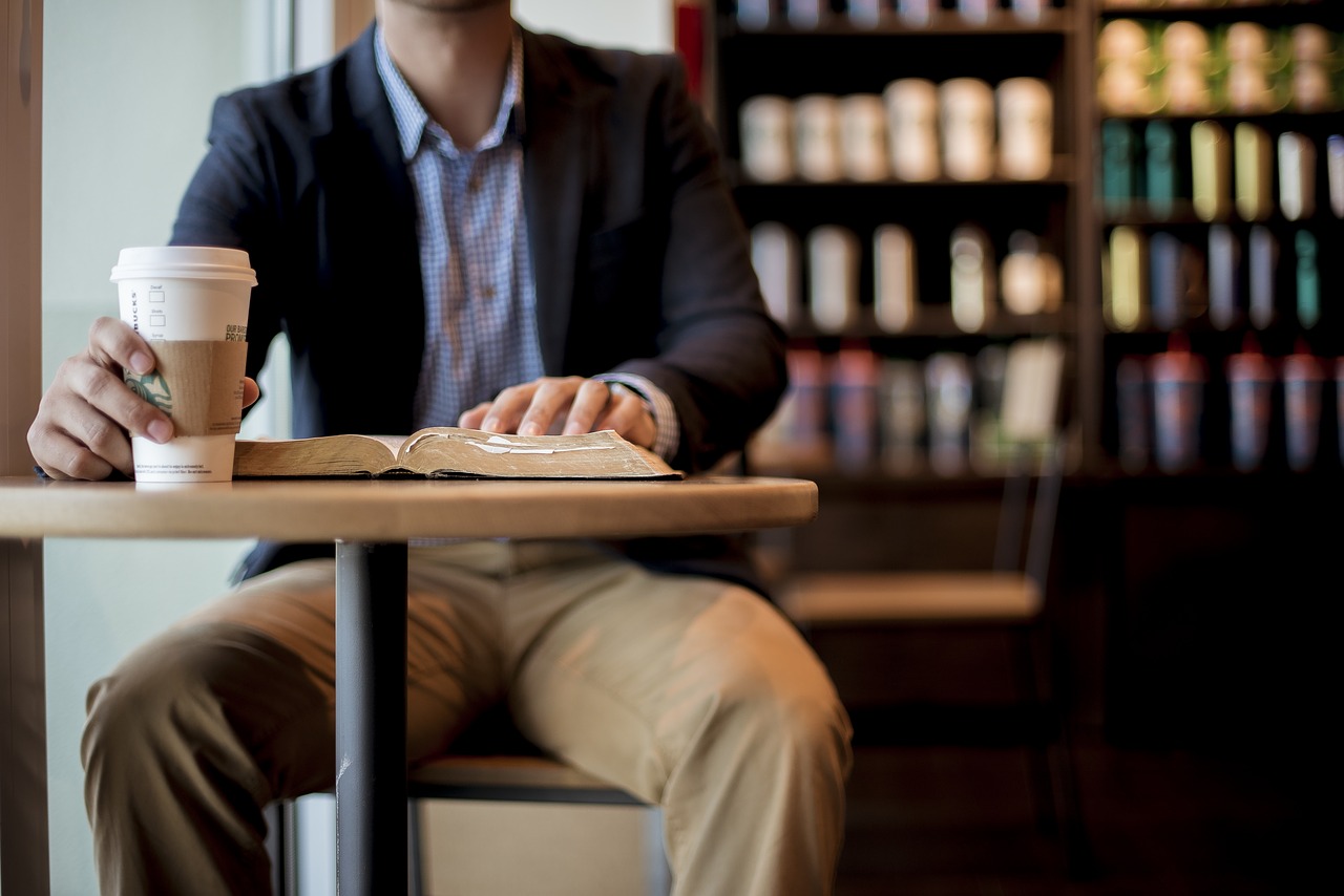 Image - book caffeine coffee drink indoors