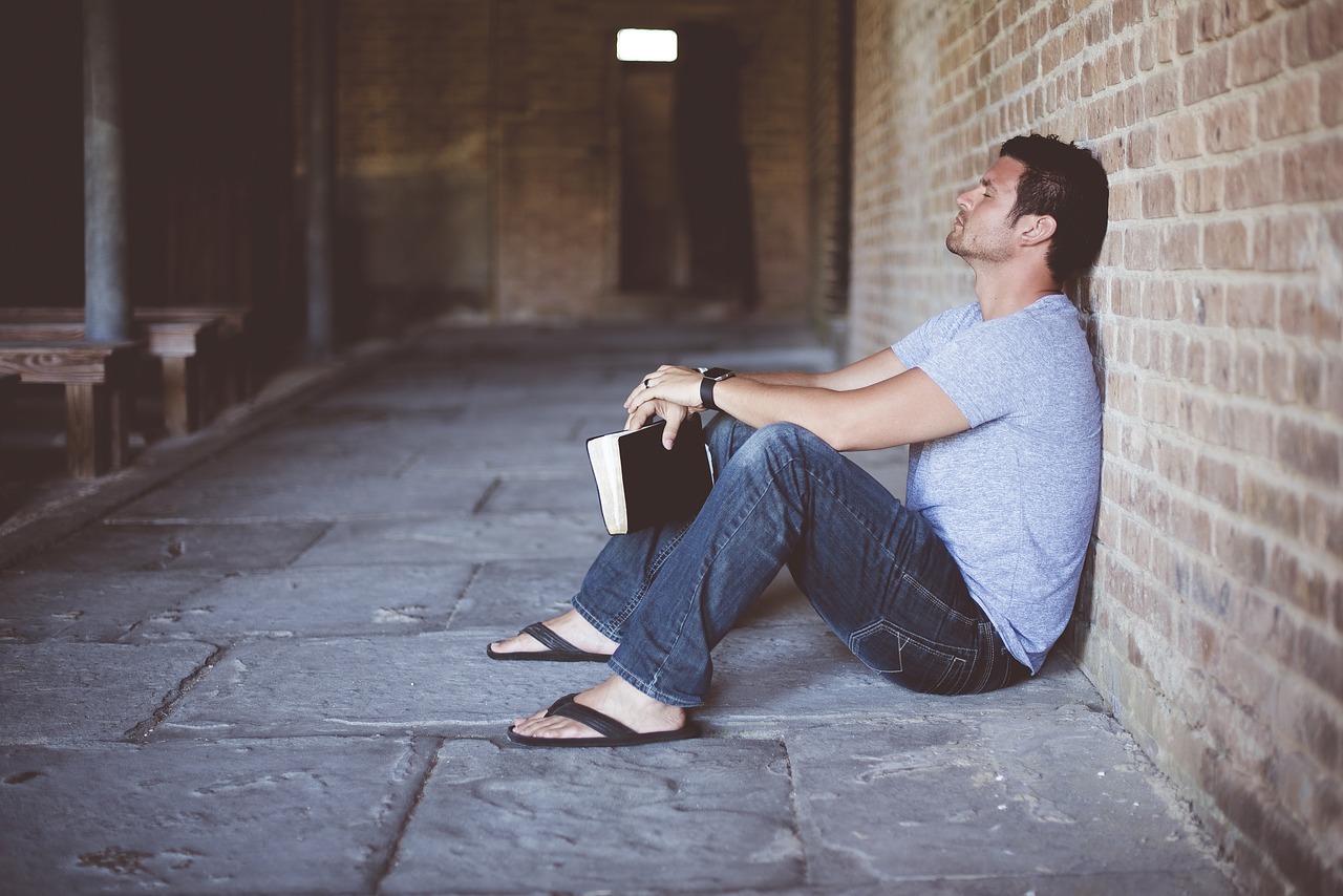 Image - alone book brick wall bricks man