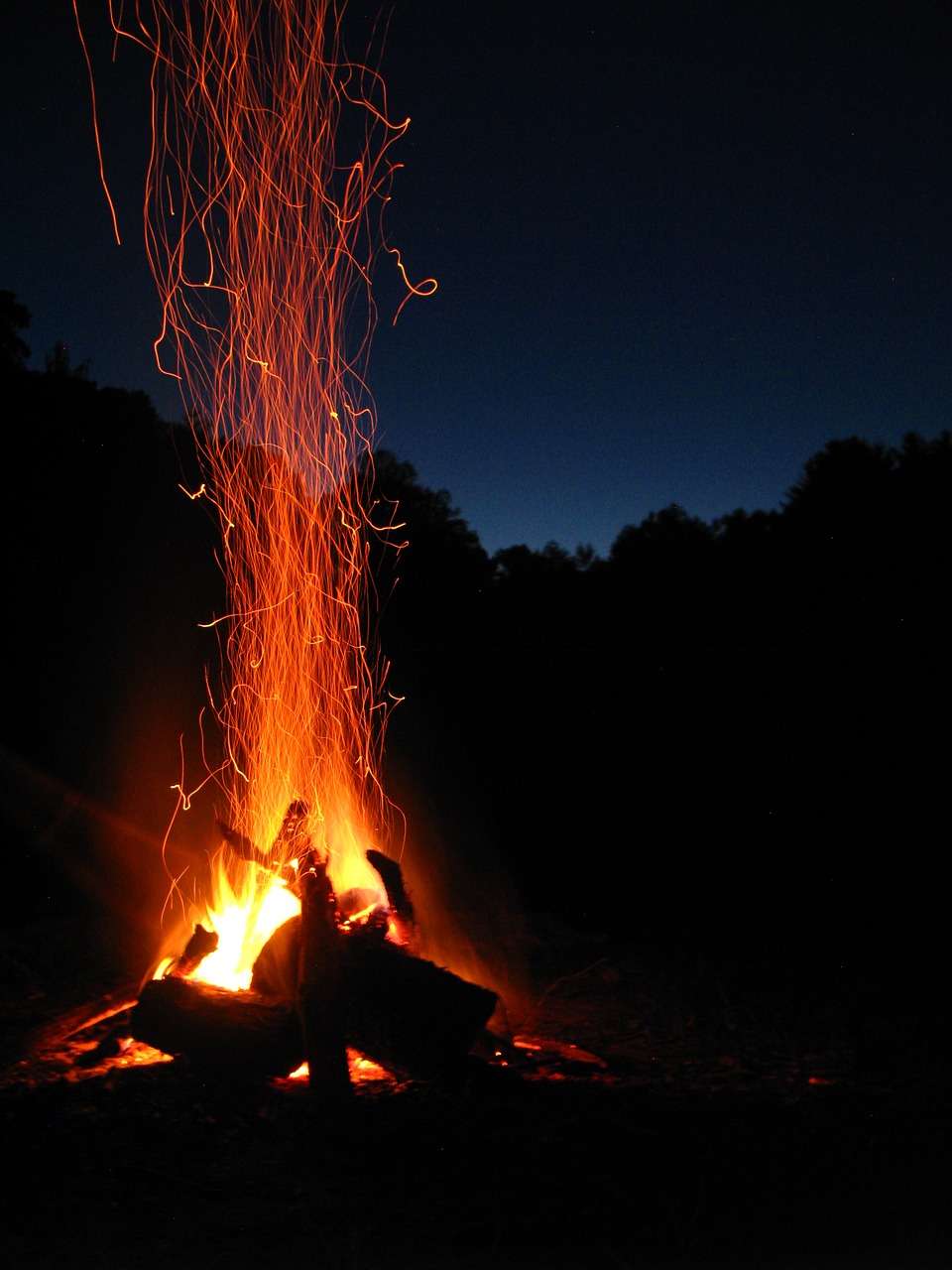 Image - fire spark campfire flame blaze