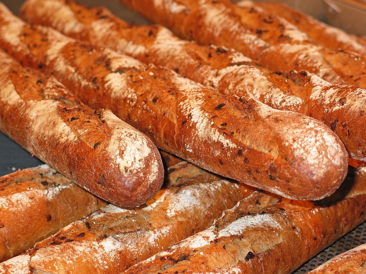 Image - baguette bread baked goods food