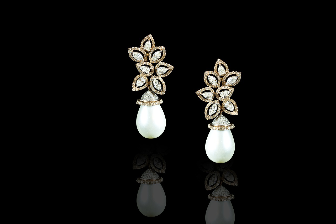 Image - pearl diamond rose gold glamour