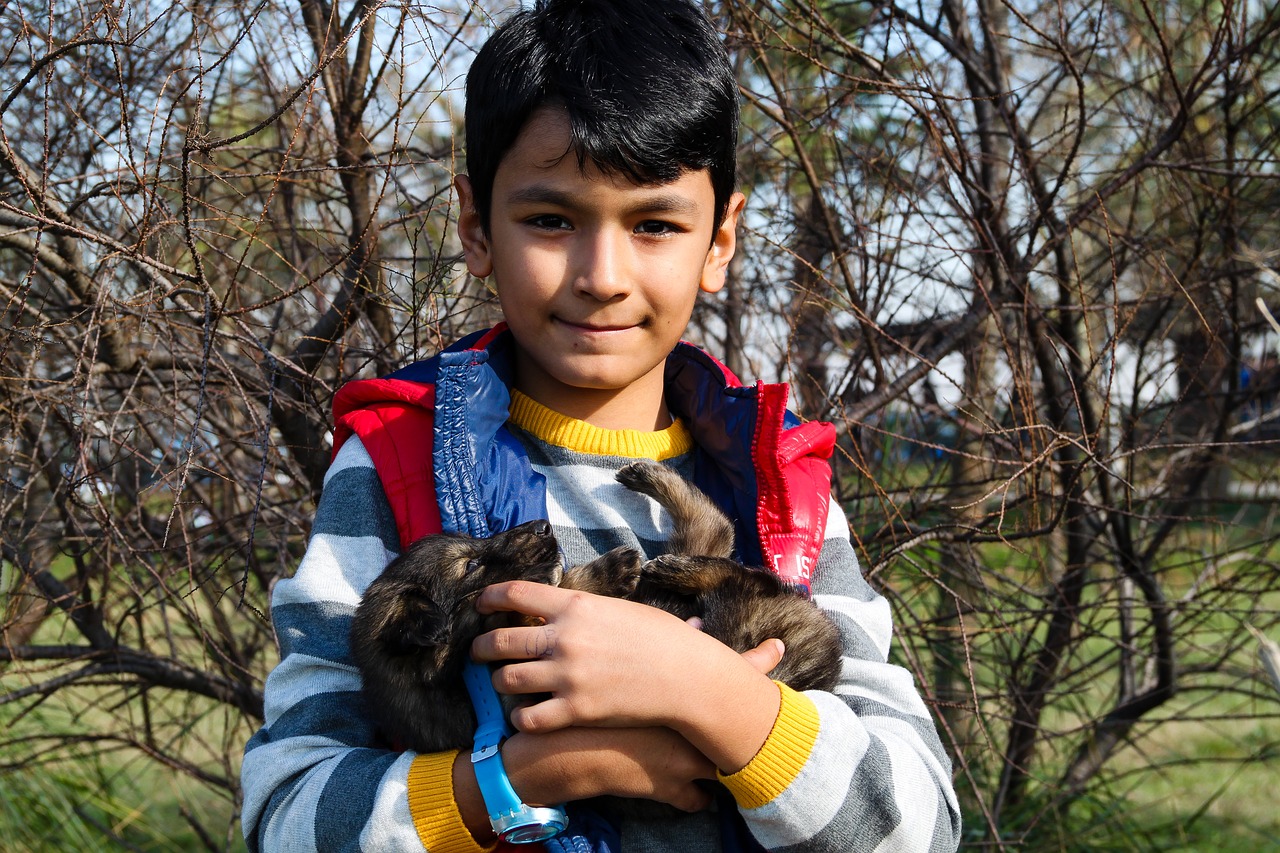Image - boy and dog dog puppies puppy