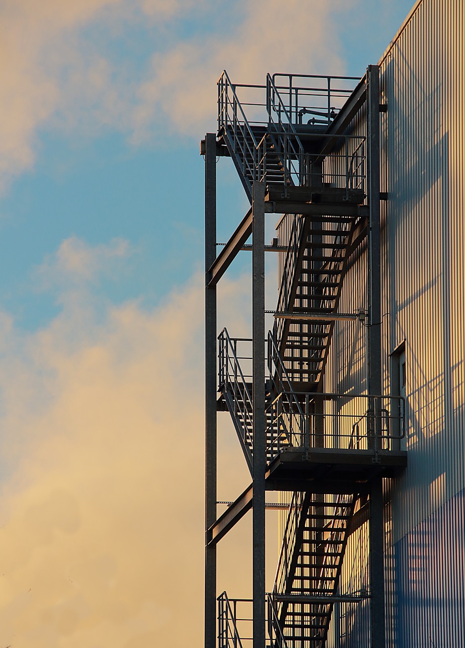 Image - stairs steel stairs hall factory