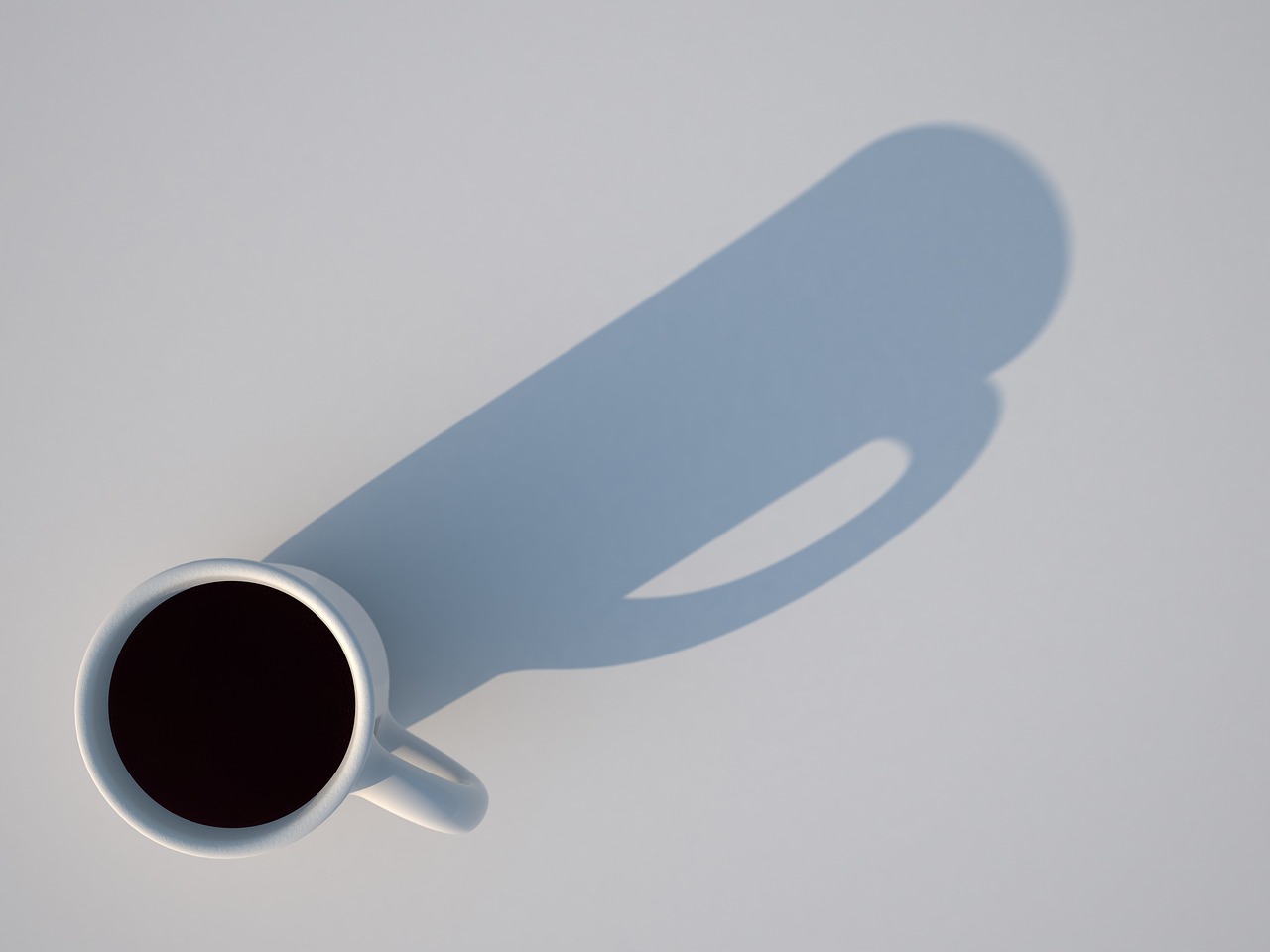 Image - cup shadow 3d rendering