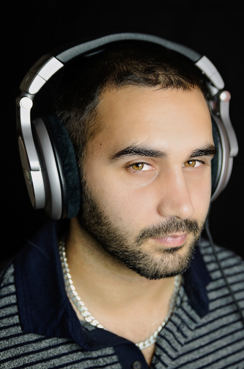 Image - man headphones music listen beard