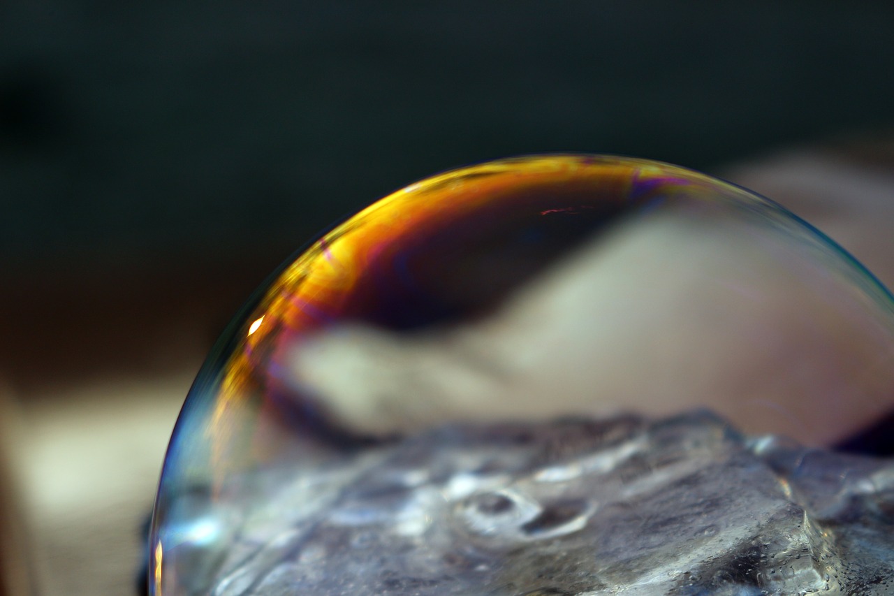 Image - bubble soap bubble ice iridescent