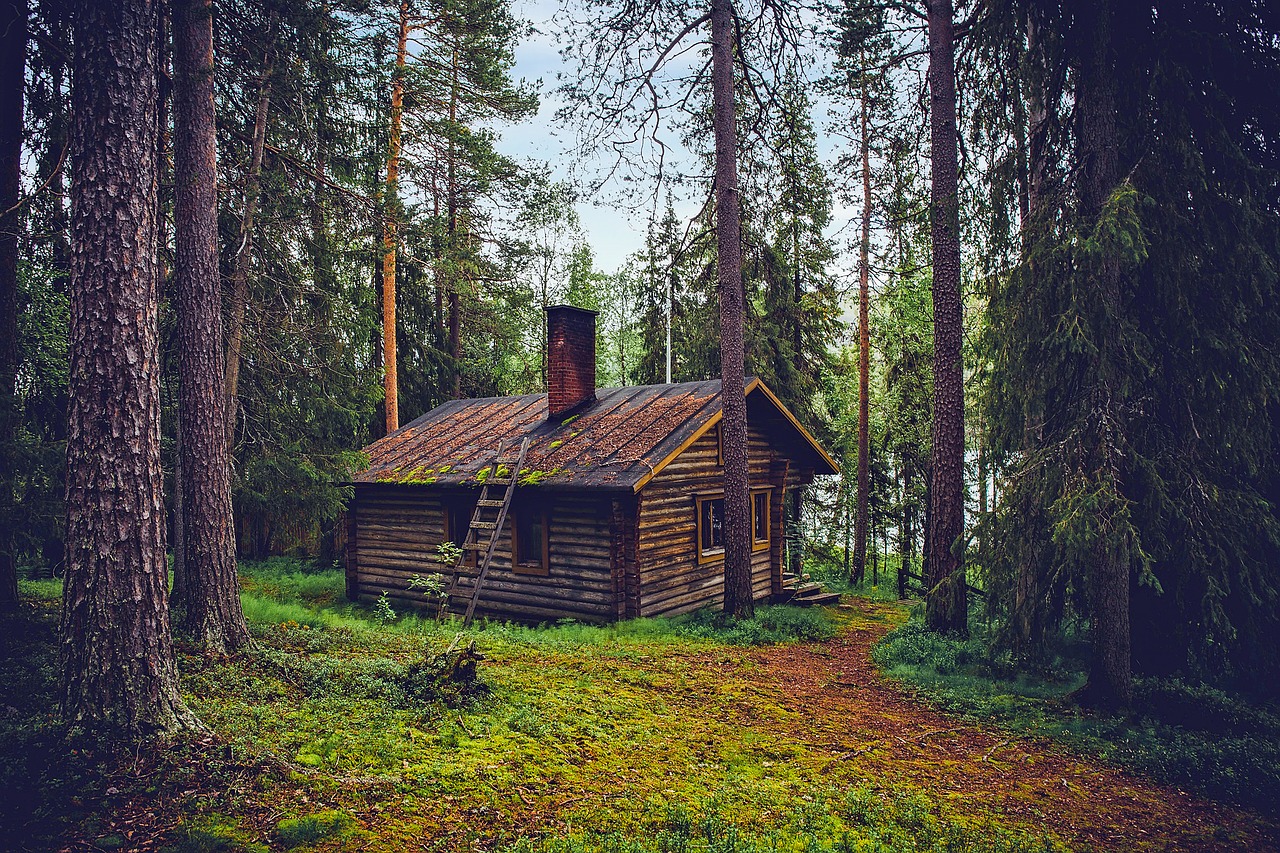 Image - log cabin cottage house home