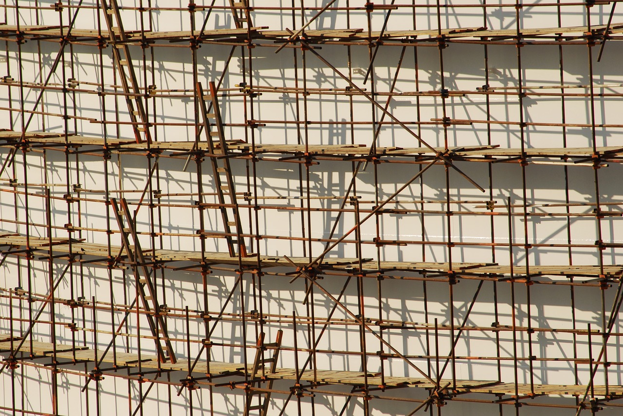 Image - scaffolding ladder building shadow