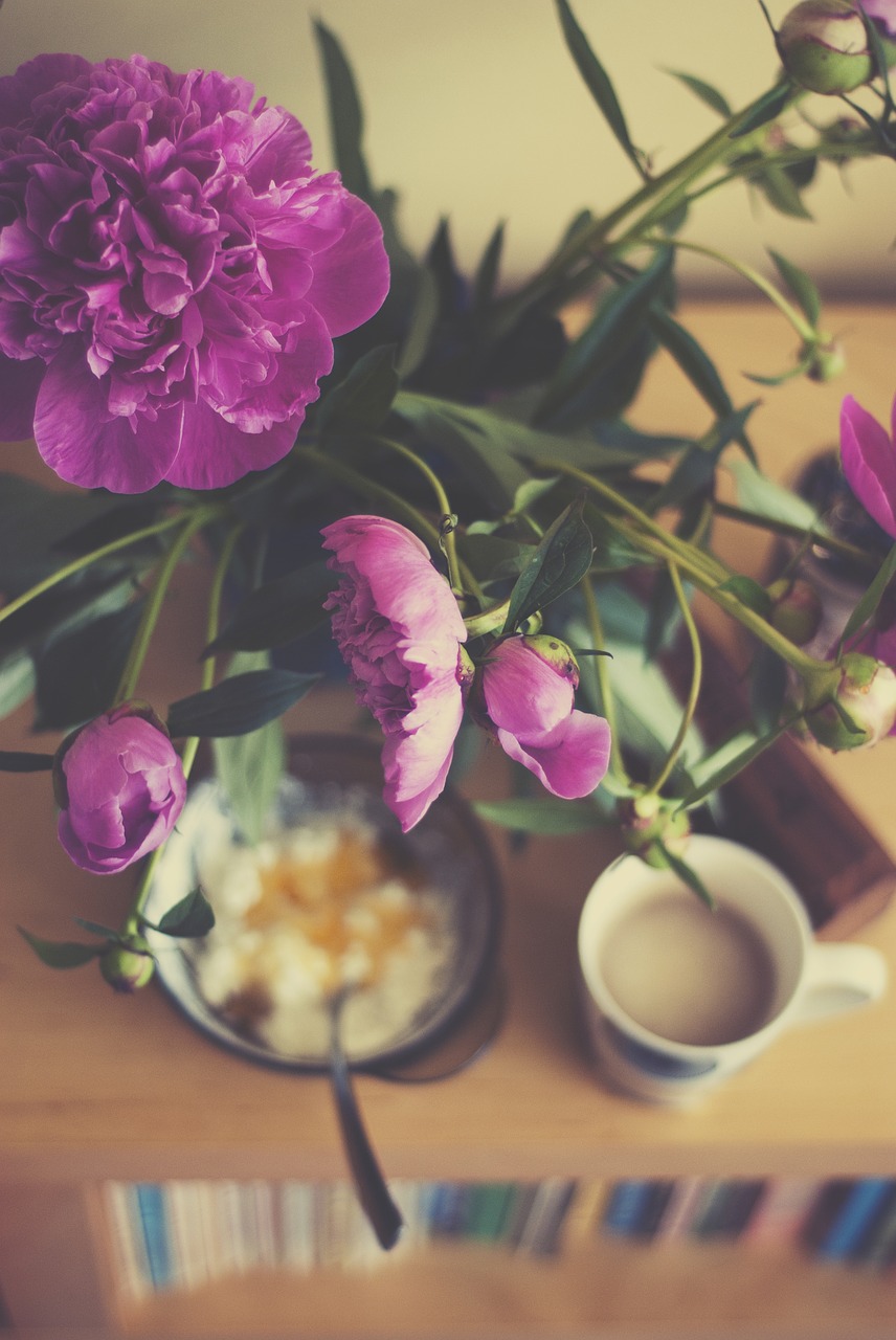 Image - peony bouquet flowers