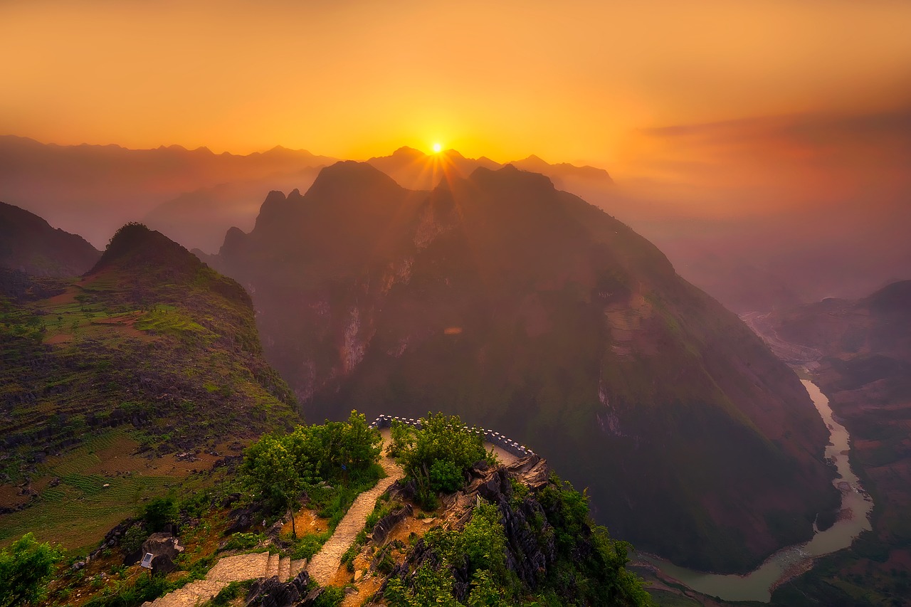 Image - vietnam mountains river landscape