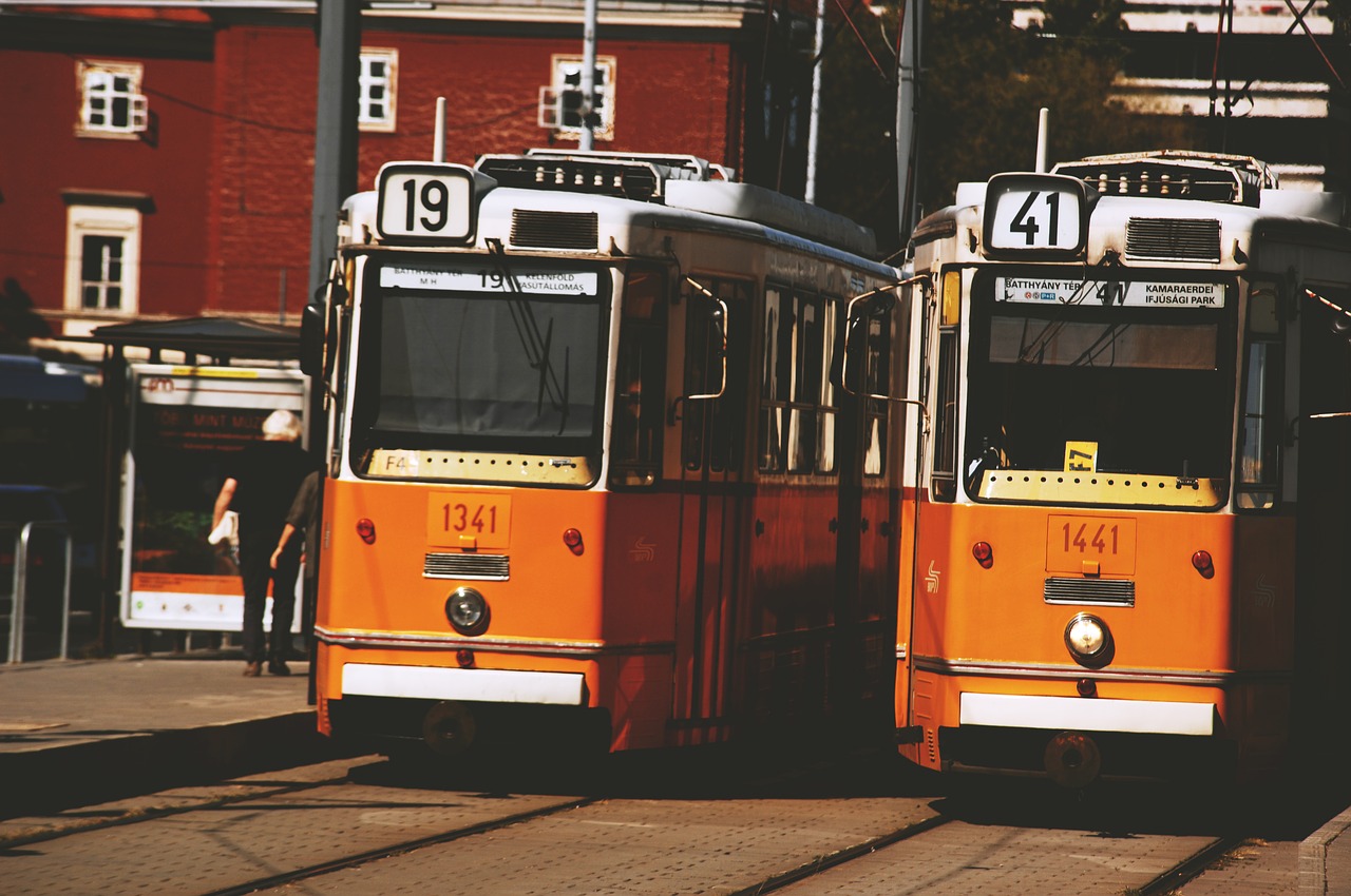 Image - budapest tram bridge hungary