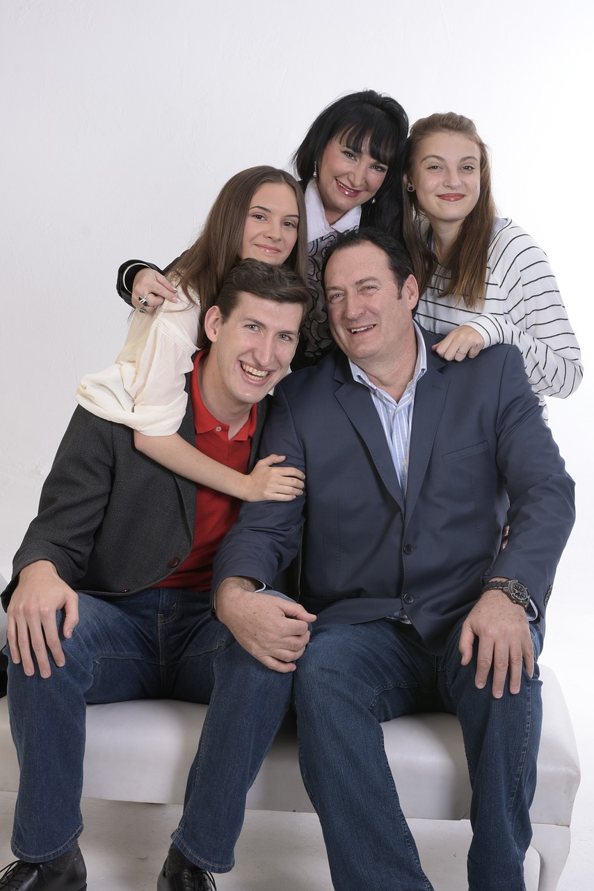 Image - family portrait smiling people